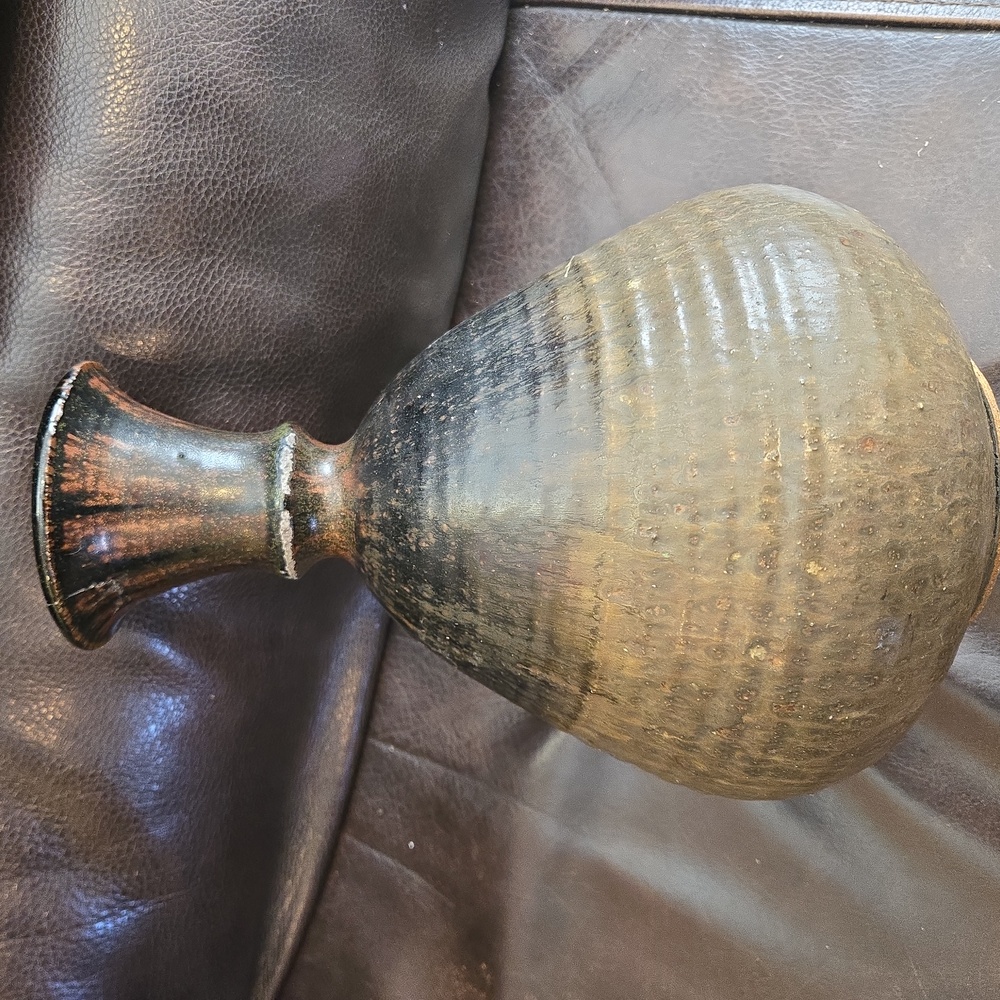 Important Signed Stoneware Ceramic Vase 1972 - Picture 3 of 9